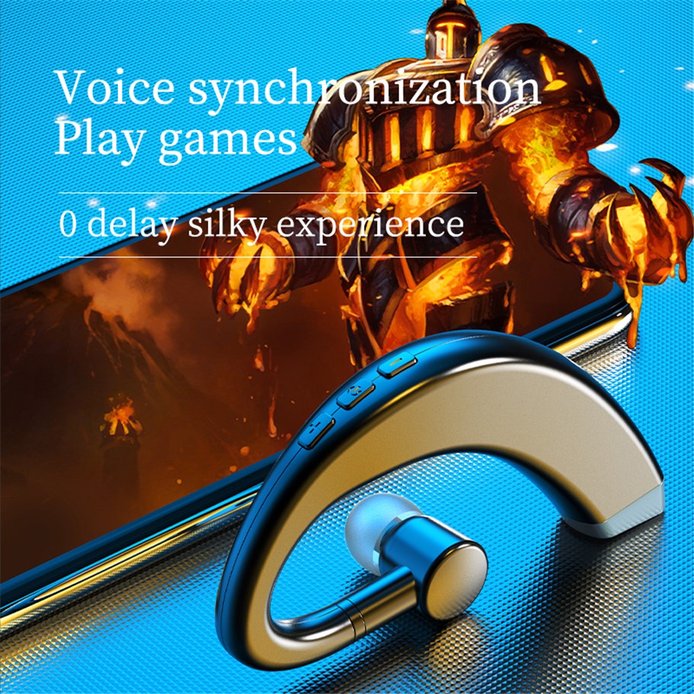 108 Business Single Ear Wireless Bluetooth-compatible Earhook Rotatable Headset Stereo Hands-free Call Music Earphone