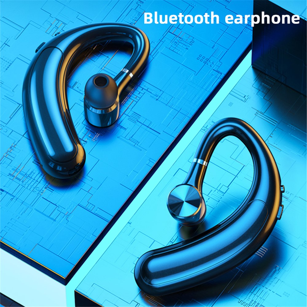 F18 180 Degrees Rotating Business Single Ear Wireless Bluetooth-compatible Earhook Headset Waterproof Music Calling Earphone