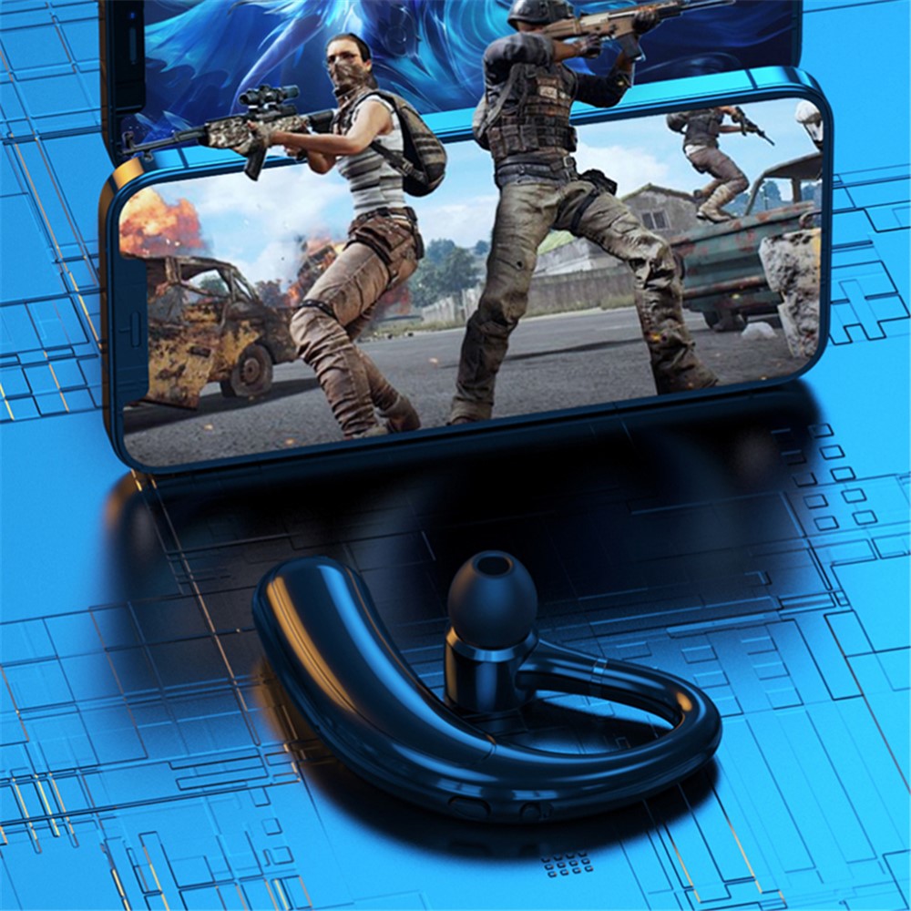 F18 180 Degrees Rotating Business Single Ear Wireless Bluetooth-compatible Earhook Headset Waterproof Music Calling Earphone