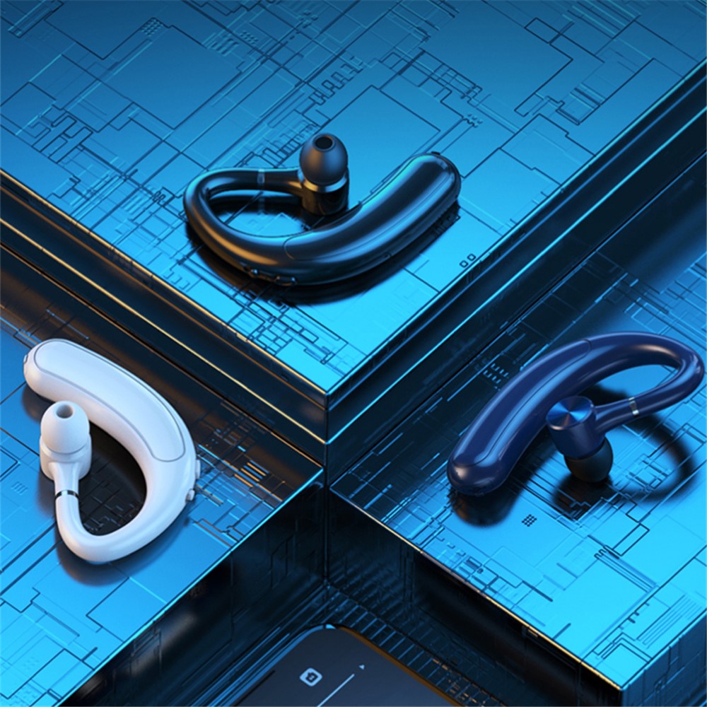 F18 180 Degrees Rotating Business Single Ear Wireless Bluetooth-compatible Earhook Headset Waterproof Music Calling Earphone