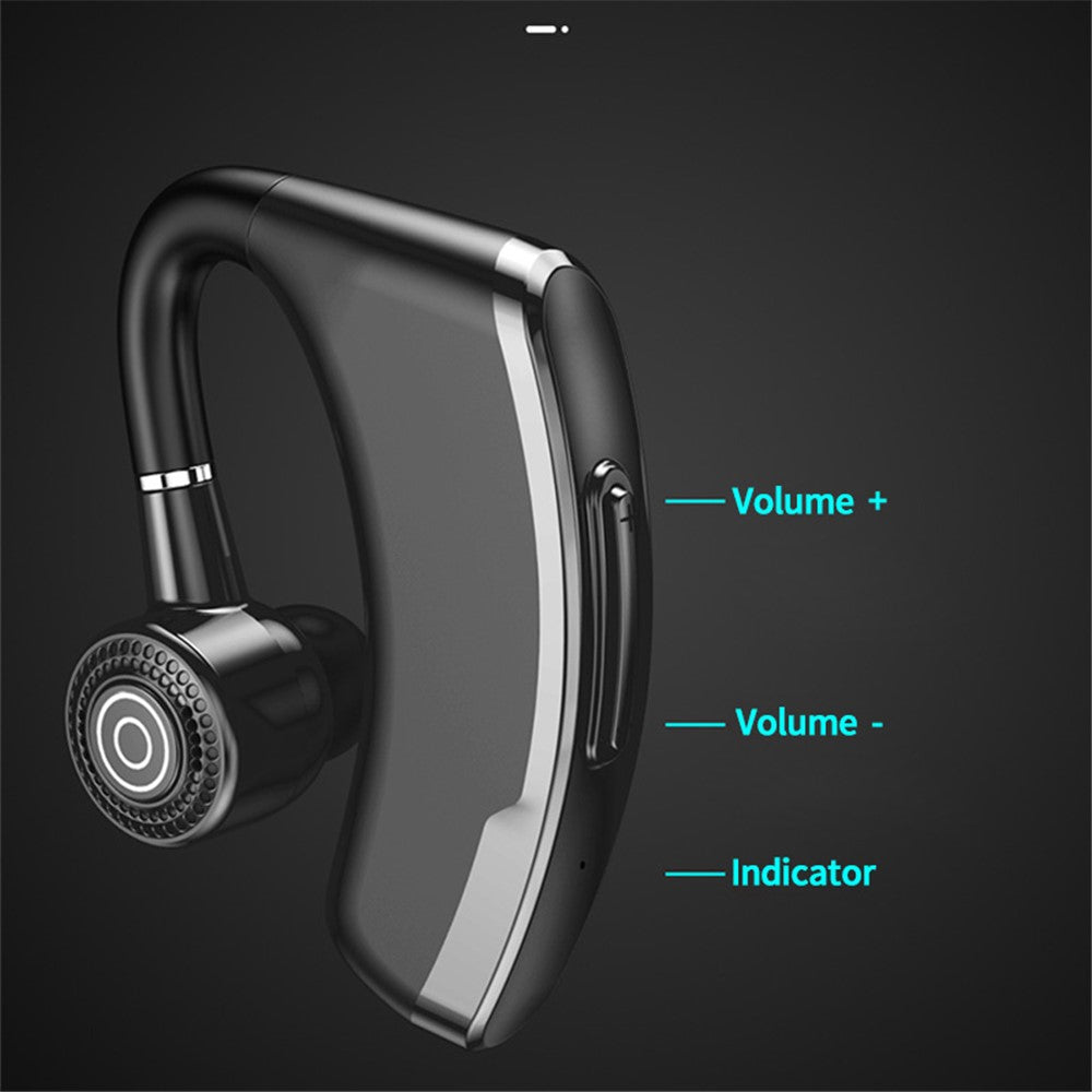 V10P Business Single Ear Wireless Bluetooth-compatible Earhook Headset Voice Prompt Hands-free Call Music Earphone