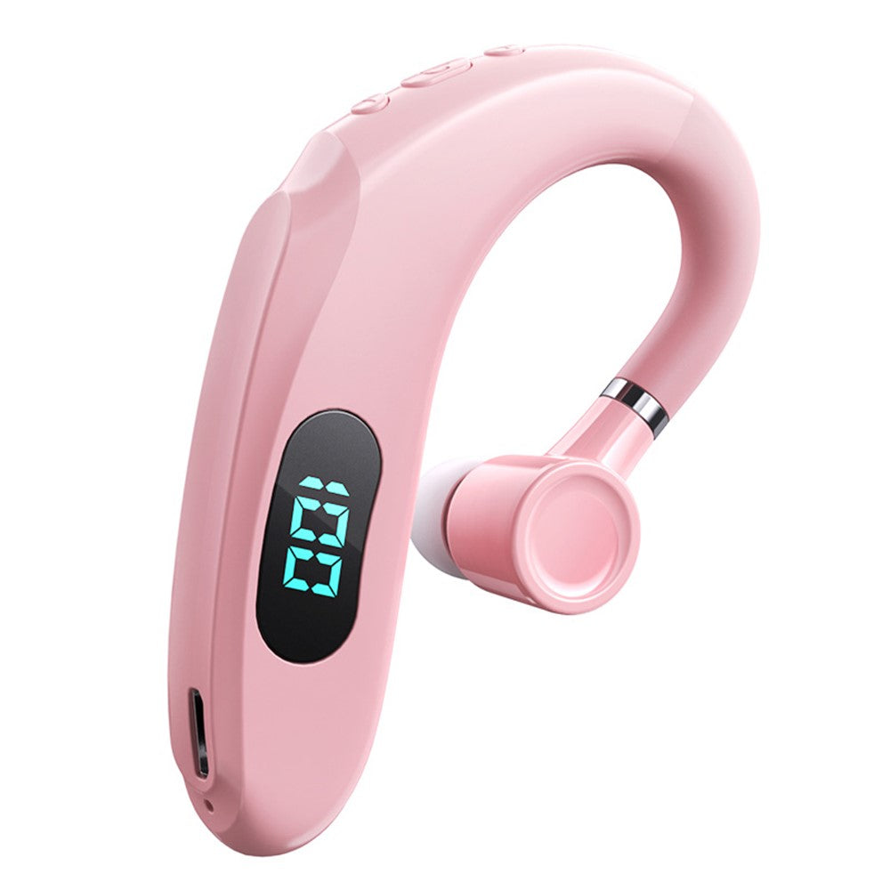 Q20 Wireless Bluetooth-compatible Headphones with LED Digital Display Single Ear Hook Earphones