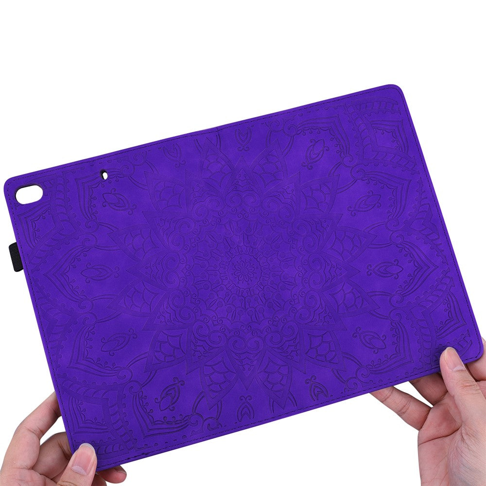 Flower Pattern Imprinting Flip Cover Stand Design Leather Tablet Case with Card Slots and Elastic Pen Holder Loop for Amazon Kindle Paperwhite 5 (2021)