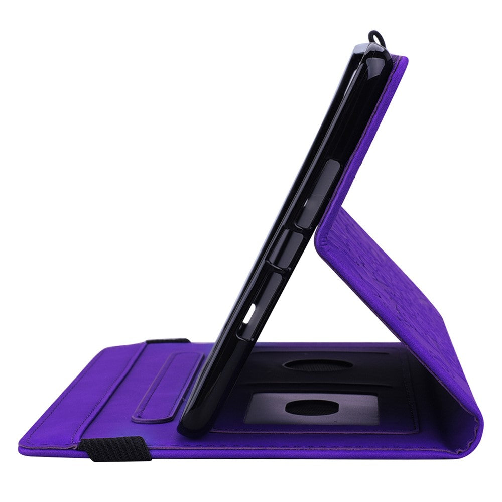 Flower Pattern Imprinting Flip Cover Stand Design Leather Tablet Case with Card Slots and Elastic Pen Holder Loop for Amazon Kindle Paperwhite 5 (2021)