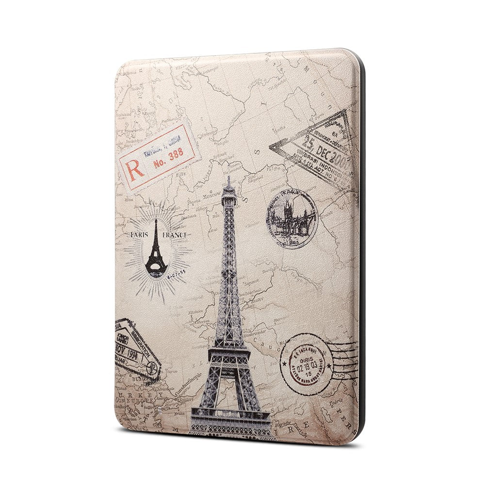Patterned Protective Leather Smart Case for Amazon Kindle Paperwhite 4 (2018)