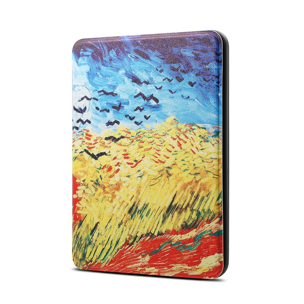 Patterned Protective Leather Smart Case for Amazon Kindle Paperwhite 4 (2018)