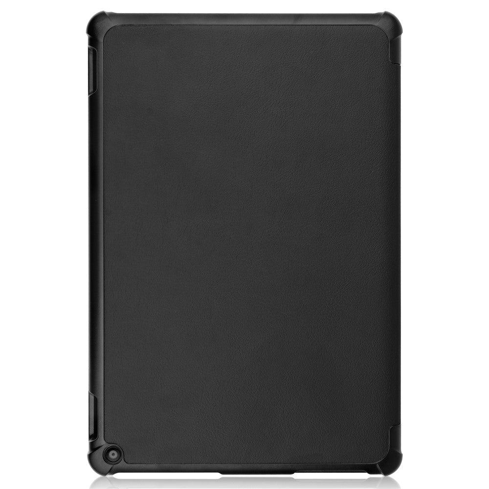 Litch Skin PU Leather Tri-fold Stand Tablet Cover for Amazon Fire HD 10 (2021)