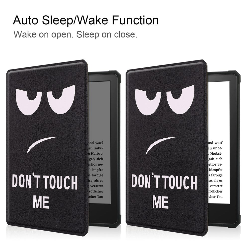Pattern Printing PU Leather Shockproof Shell Smart Cover with Auto Wake / Sleep for Amazon Kindle Paperwhite 5 (2021)