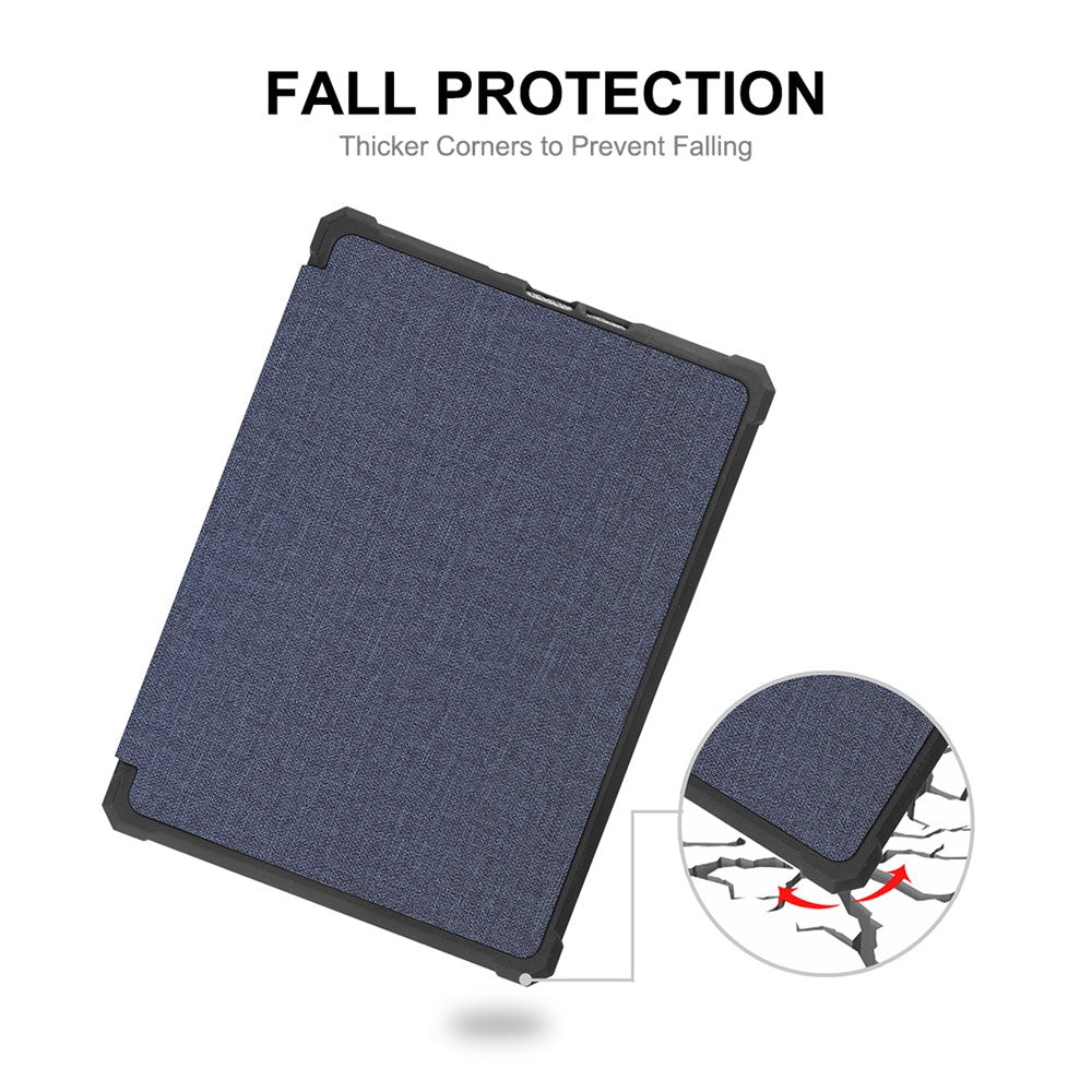 ENKAY HAT PRINCE For Amazon Kindle Paperwhite 5 (2021) Jean Cloth Texture Leather Cover with Auto Wake / Sleep