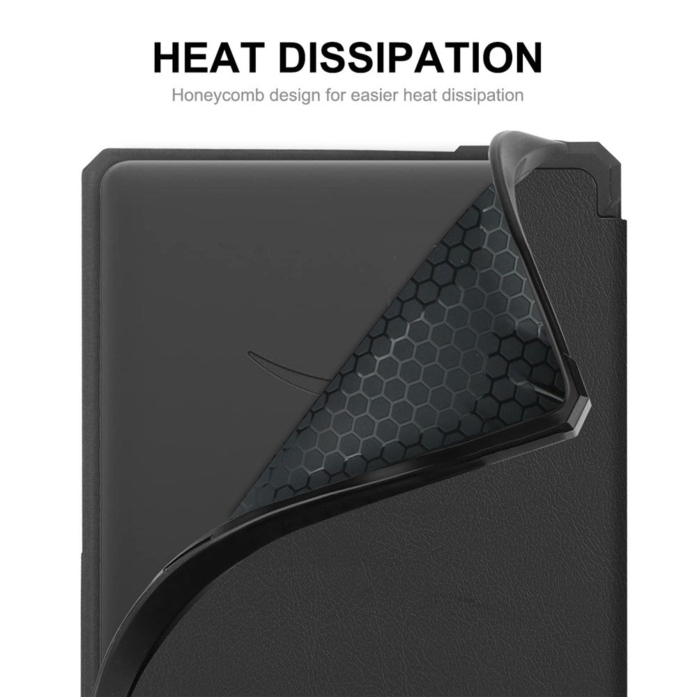 ENKAY HAT PRINCE Solid Color Auto Wake / Sleep PU Leather Protective Case Cover for Amazon Kindle Paperwhite 5 (2021)