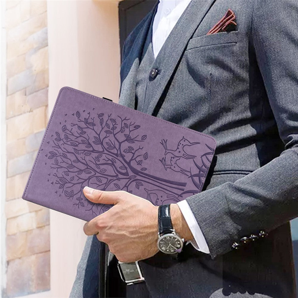 Tree Deer Imprinted PU Leather Stand Smart Auto Sleep / Wake Case with Card Slots for Amazon Kindle Paperwhite 5 (2021)