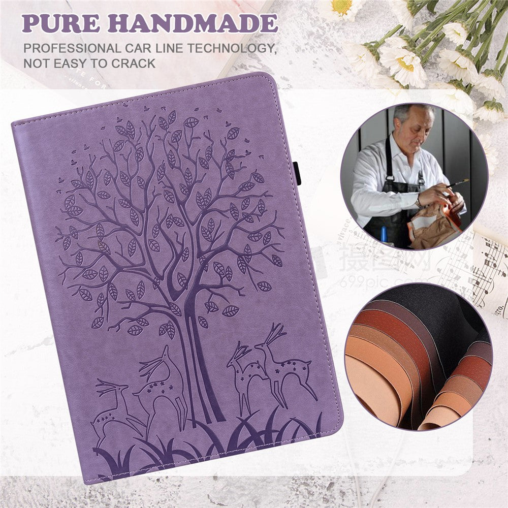 Tree Deer Imprinted PU Leather Stand Smart Auto Sleep / Wake Case with Card Slots for Amazon Kindle Paperwhite 5 (2021)