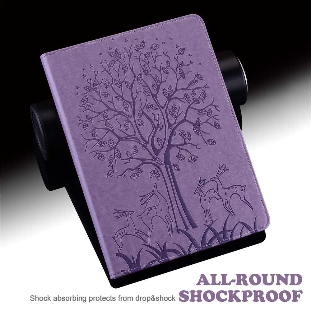 Tree Deer Imprinted PU Leather Stand Smart Auto Sleep / Wake Case with Card Slots for Amazon Kindle Paperwhite 5 (2021)