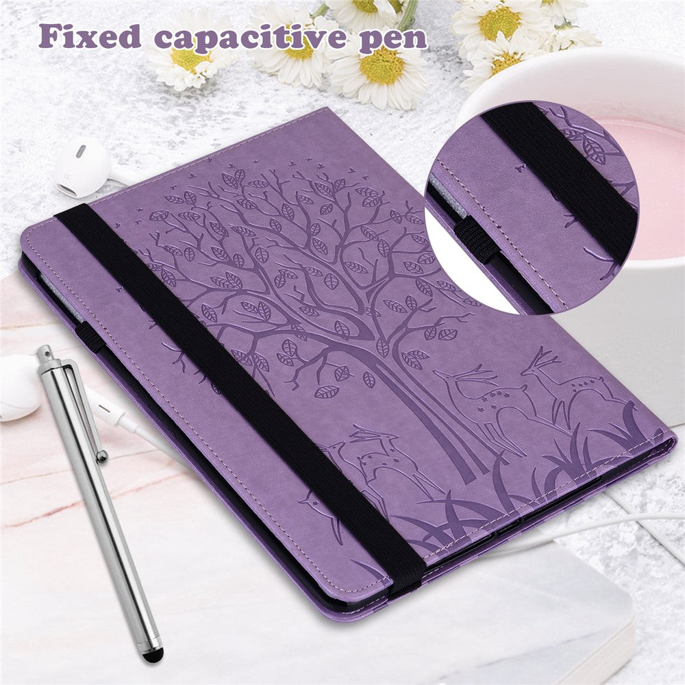 Tree Deer Imprinted PU Leather Stand Smart Auto Sleep / Wake Case with Card Slots for Amazon Kindle Paperwhite 5 (2021)