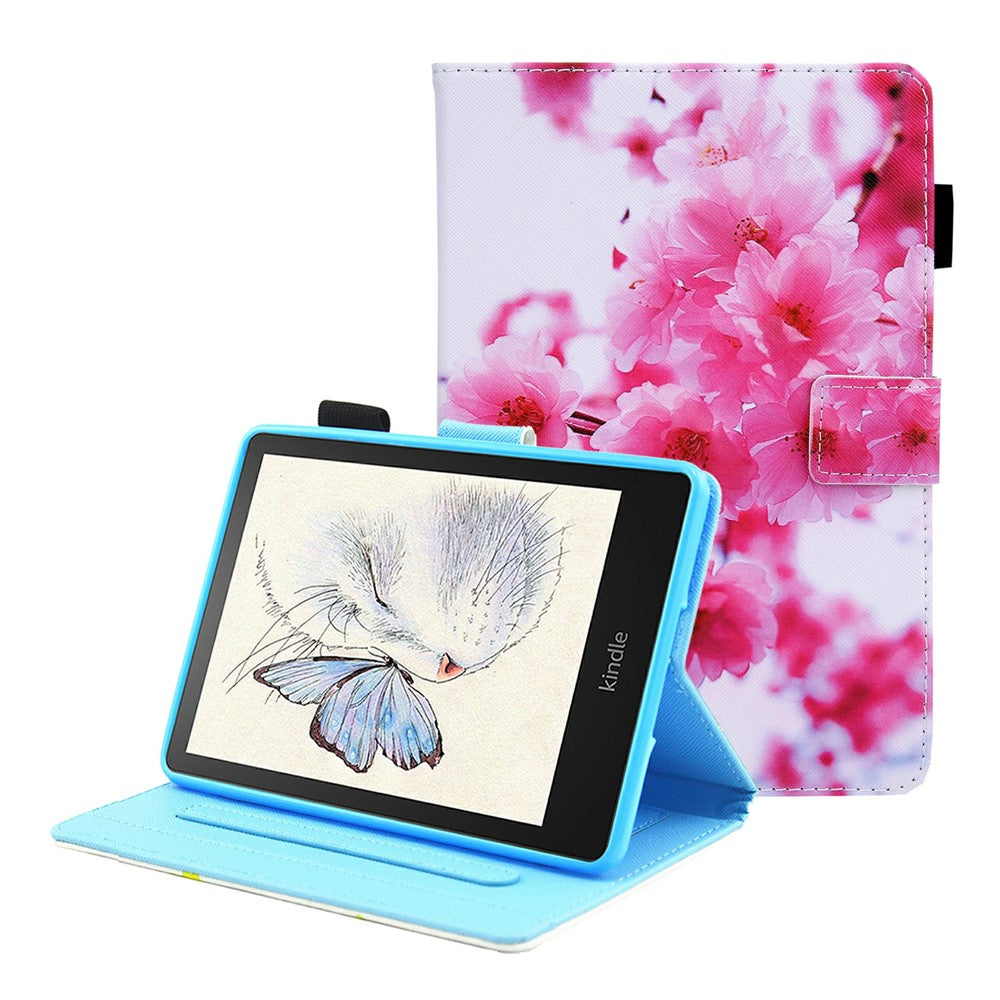 Foldable Stand Card Slots Design Pattern Printing Full Protection Leather Case Cover for Amazon Kindle Paperwhite 5 (2021)