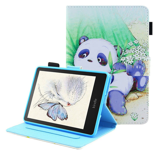 Pattern Printing Stand Card Holder PU Leather Case Cover with Auto Wake/Sleep for Amazon Kindle Paperwhite 5 (2021)