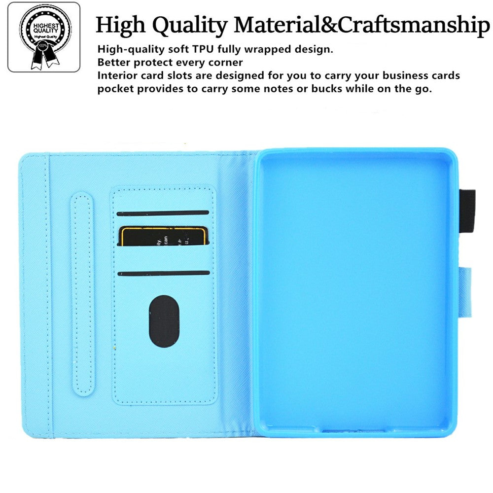 Pattern Printing Stand Card Holder PU Leather Case Cover with Auto Wake/Sleep for Amazon Kindle Paperwhite 5 (2021)