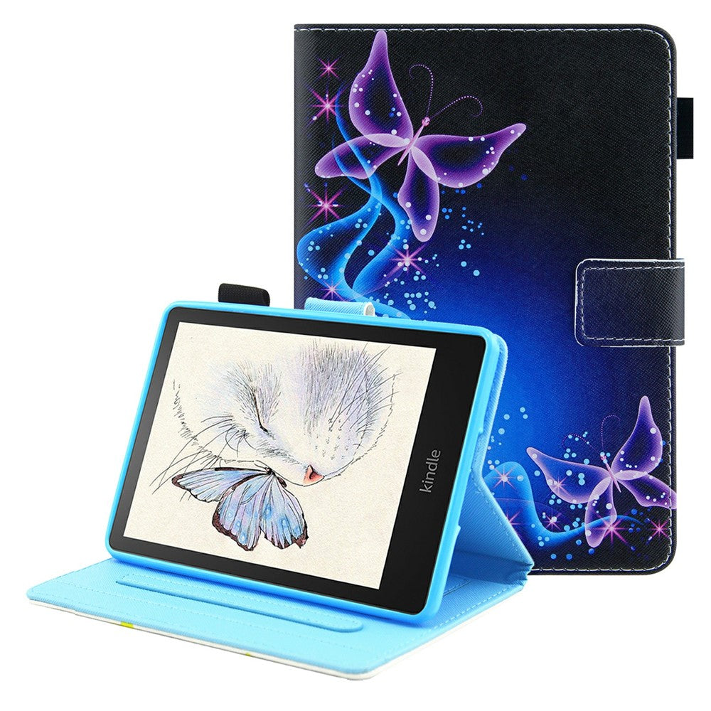 Pattern Printing Stand Card Holder PU Leather Case Cover with Auto Wake/Sleep for Amazon Kindle Paperwhite 5 (2021)