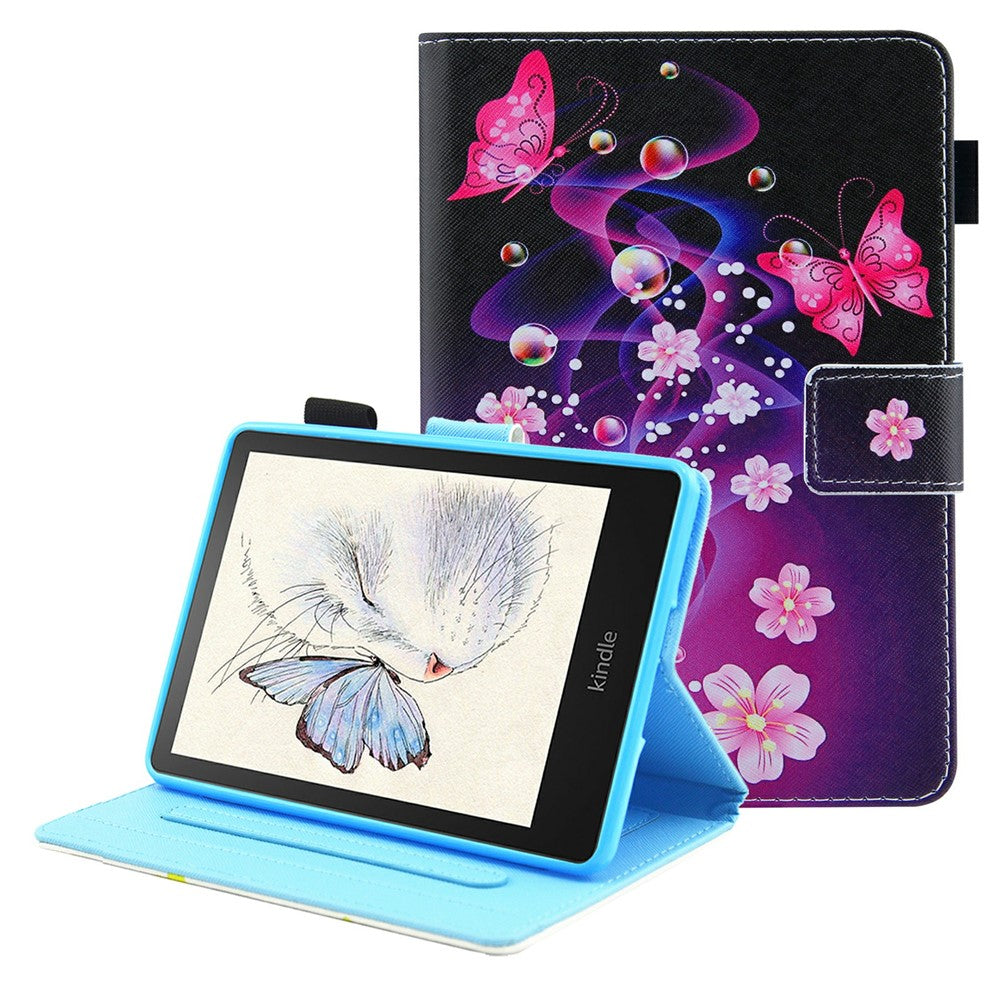 Pattern Printing Stand Card Holder PU Leather Case Cover with Auto Wake/Sleep for Amazon Kindle Paperwhite 5 (2021)
