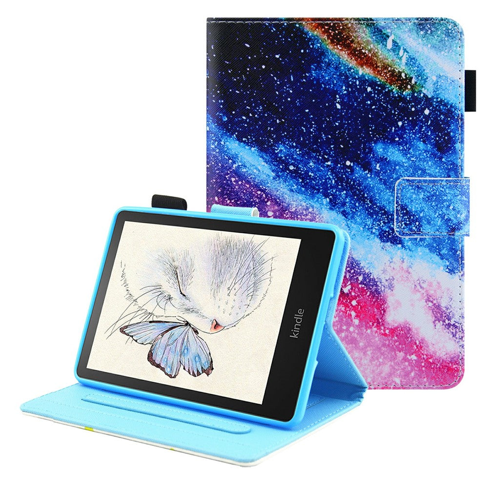 Pattern Printing Stand Card Holder PU Leather Case Cover with Auto Wake/Sleep for Amazon Kindle Paperwhite 5 (2021)