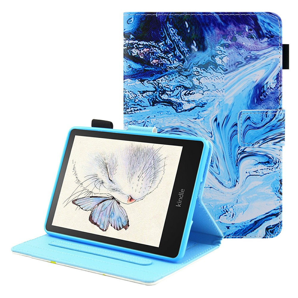 Pattern Printing Stand Card Holder PU Leather Case Cover with Auto Wake/Sleep for Amazon Kindle Paperwhite 5 (2021)