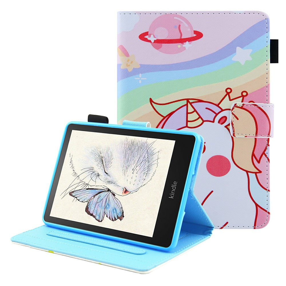 Pattern Printing Stand Card Holder PU Leather Case Cover with Auto Wake/Sleep for Amazon Kindle Paperwhite 5 (2021)