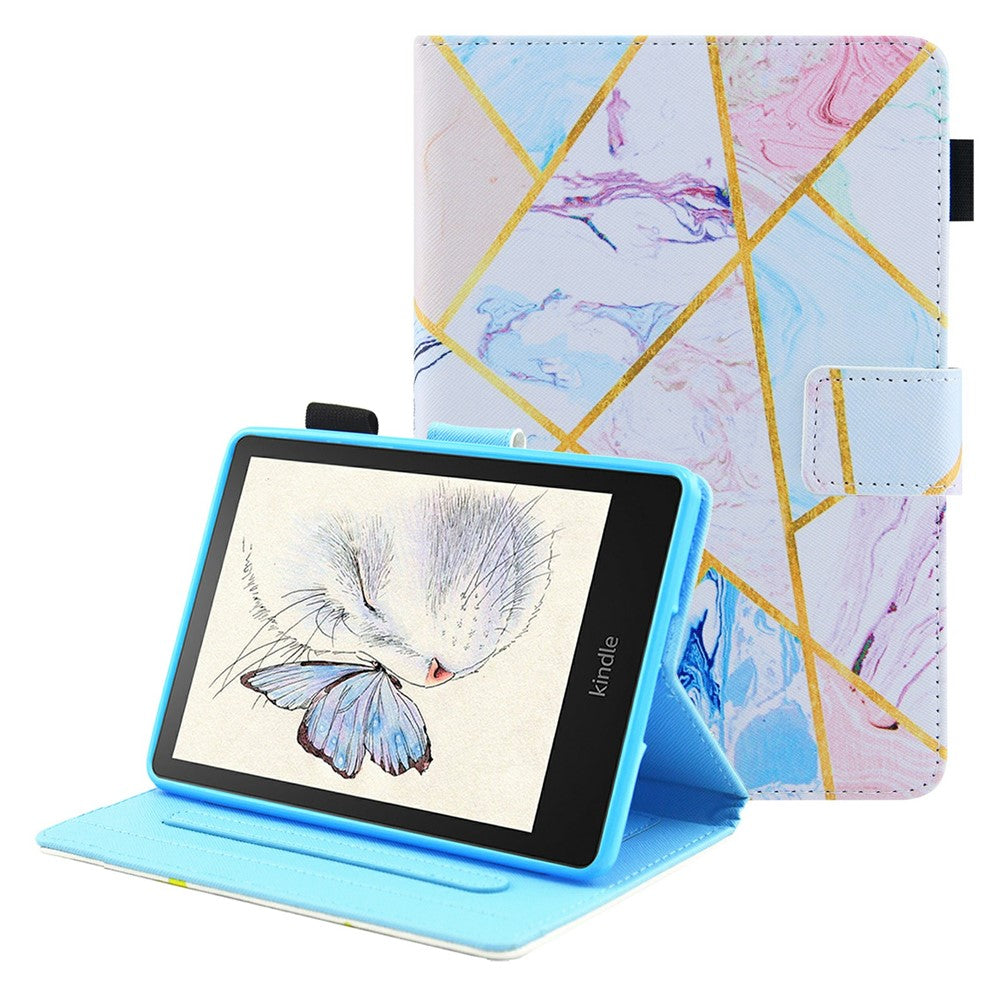 Pattern Printing Stand Card Holder PU Leather Case Cover with Auto Wake/Sleep for Amazon Kindle Paperwhite 5 (2021)