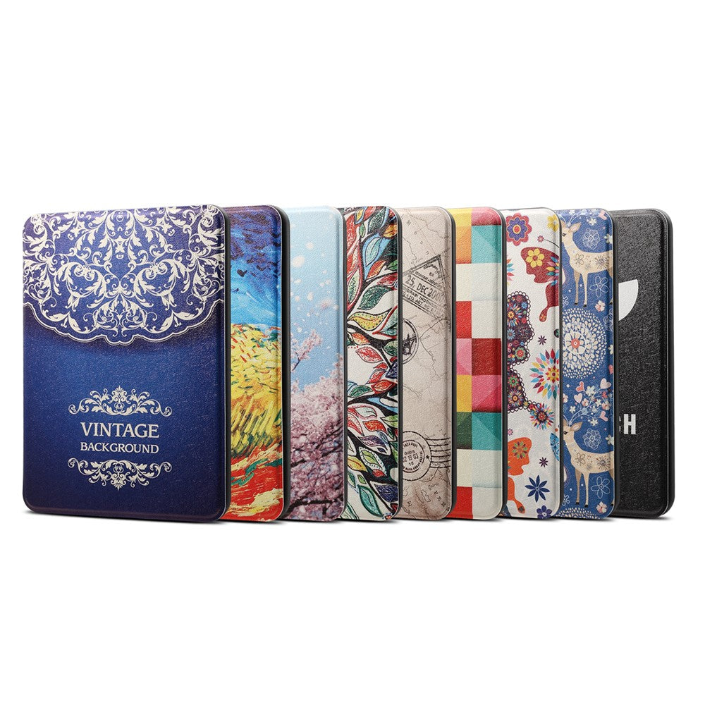 Pattern Printing Auto Wake / Sleep Function PU Leather Case Cover for Amazon Kindle Paperwhite 5 (2021)