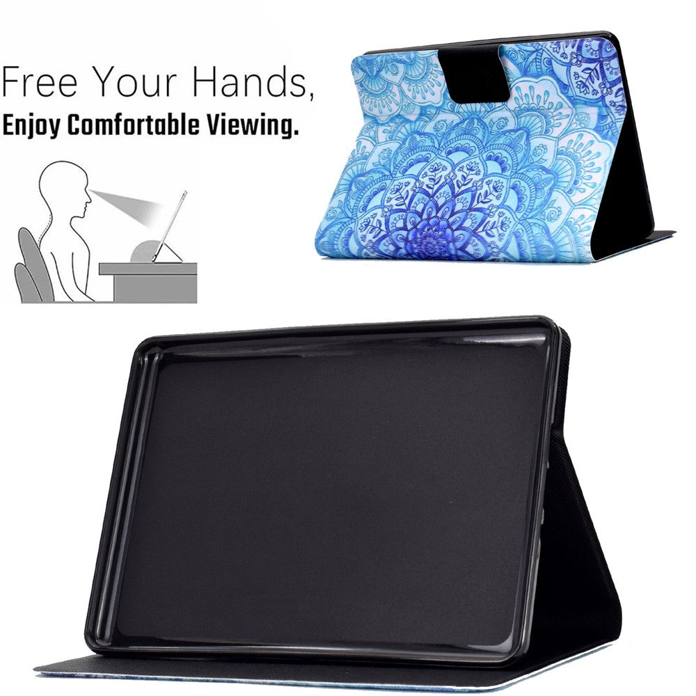 For Amazon Kindle Paperwhite 5 (2021) Fashionable Pattern Printing Tablet Leather Case Anti-scratch Card Holder Shell with Stand
