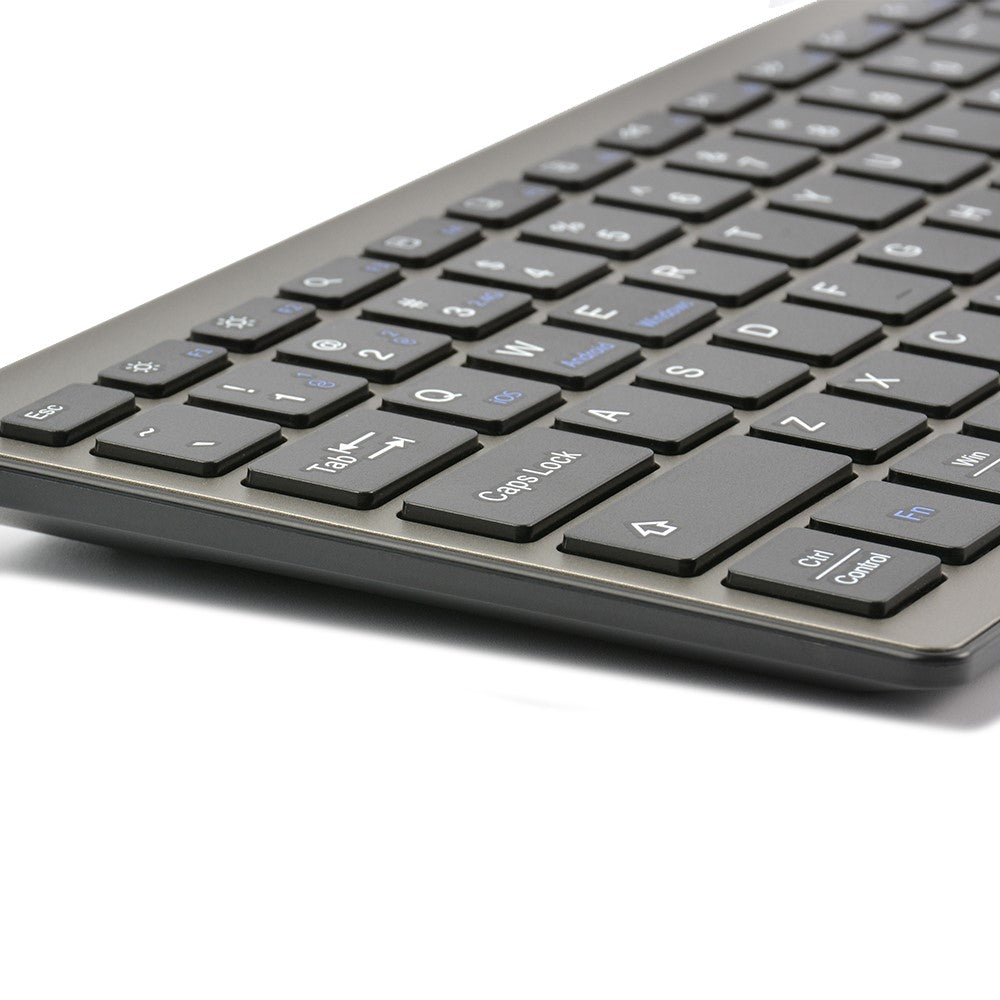 168 2.4G+Dual Bluetooth-compatible 95-Key Two Zones Battery Operated Wireless Keyboard for Apple Android Windows