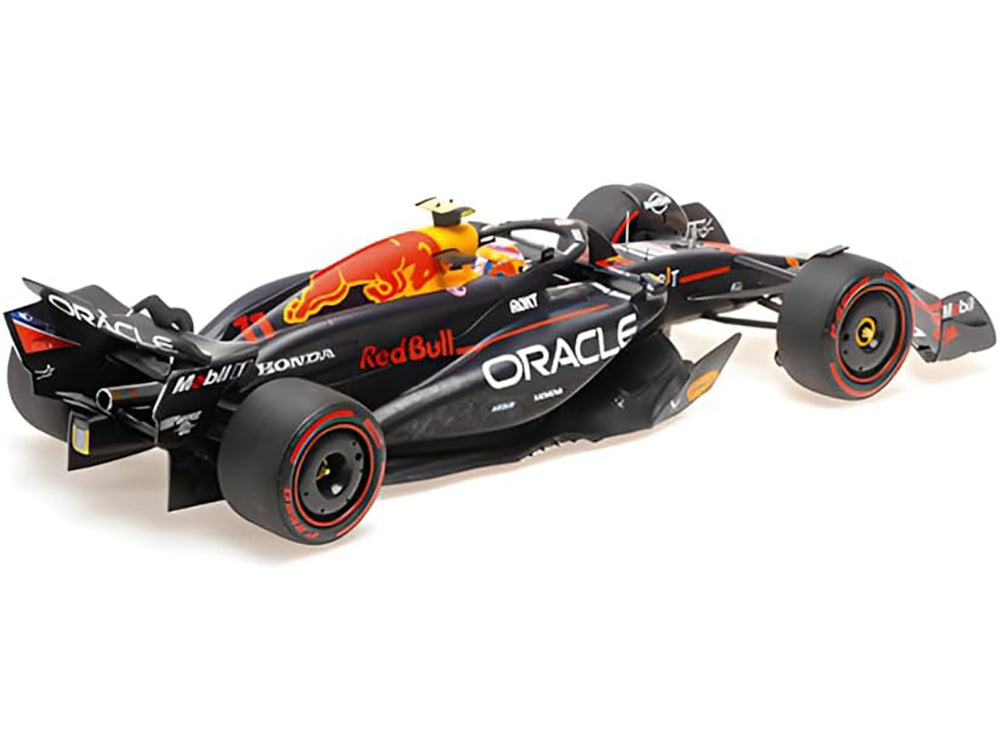 Red Bull Racing RB20 #11 Sergio Perez "Oracle" 2nd Place F1 Formula One "Bahrain GP" (2024) with Driver Limited Edition to 180 pieces Worldwide 1/18 Diecast Model Car by Minichamps