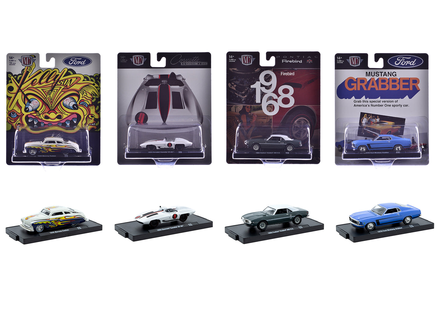 "Auto-Drivers" Set of 4 pieces in Blister Packs Release 122 Limited Edition to 9600 pieces Worldwide 1/64 Diecast Model Cars by M2 Machines