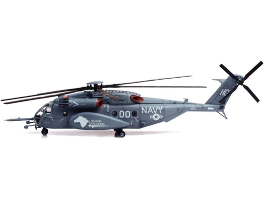 Sikorsky MH-53E Sea Dragon Helicopter "United States Navy Black Stallions Tail Number 00" Light Gray 1/72 Diecast Model by Panzerkampf