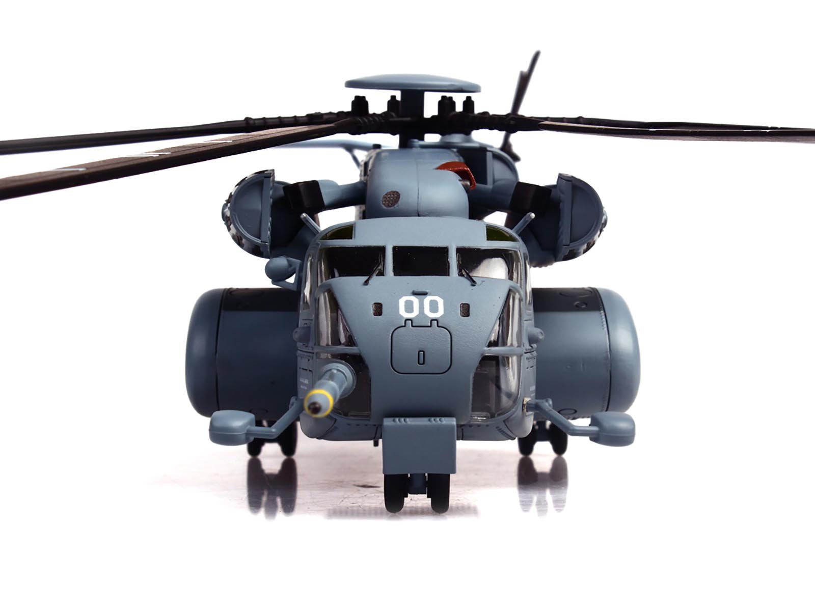 Sikorsky MH-53E Sea Dragon Helicopter "United States Navy Black Stallions Tail Number 00" Light Gray 1/72 Diecast Model by Panzerkampf