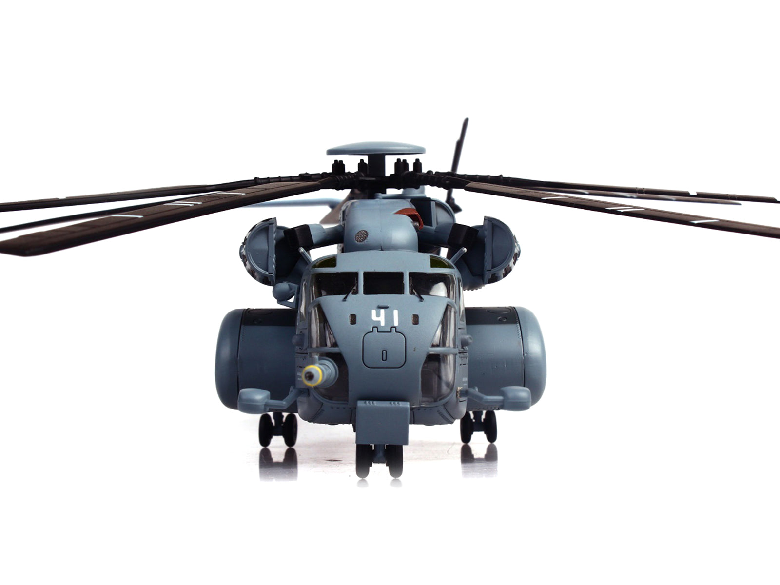 Sikorsky MH-53E Sea Dragon Helicopter "United States Navy Black Stallions Tail Number 41" Light Gray 1/72 Diecast Model by Panzerkampf