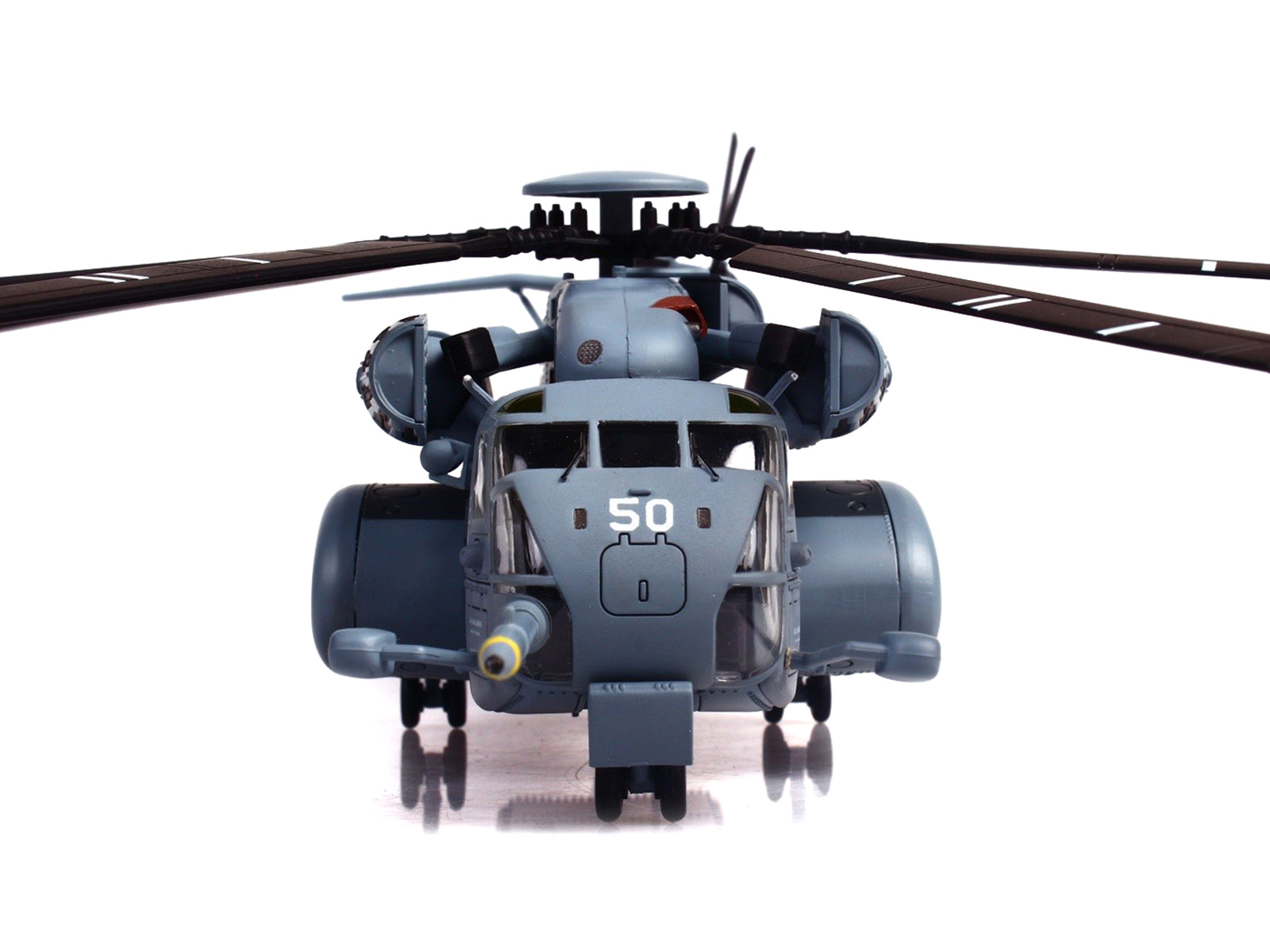 Sikorsky MH-53E Sea Dragon Helicopter "United States Navy Black Stallions Tail Number 50" Light Gray 1/72 Diecast Model by Panzerkampf