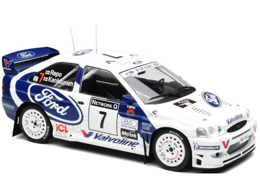 Ford Escort WRC #7 Juha Kankkunen - Juha Repo 2nd Place "RAC Rally" (1998) 1/18 Diecast Model Car by IXO Models