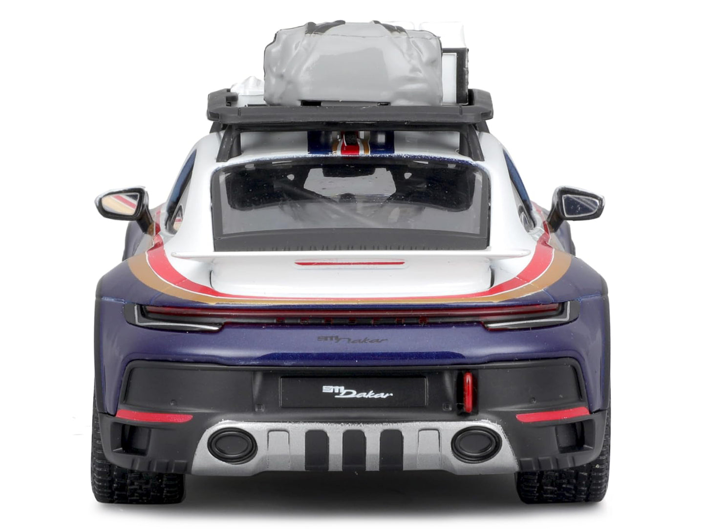 Porsche 911 Dakar #953 "Roughroads Porsche" Blue and White with Stripes and Roof Rack "Race" Series 1/24 Diecast Model Car by Bburago