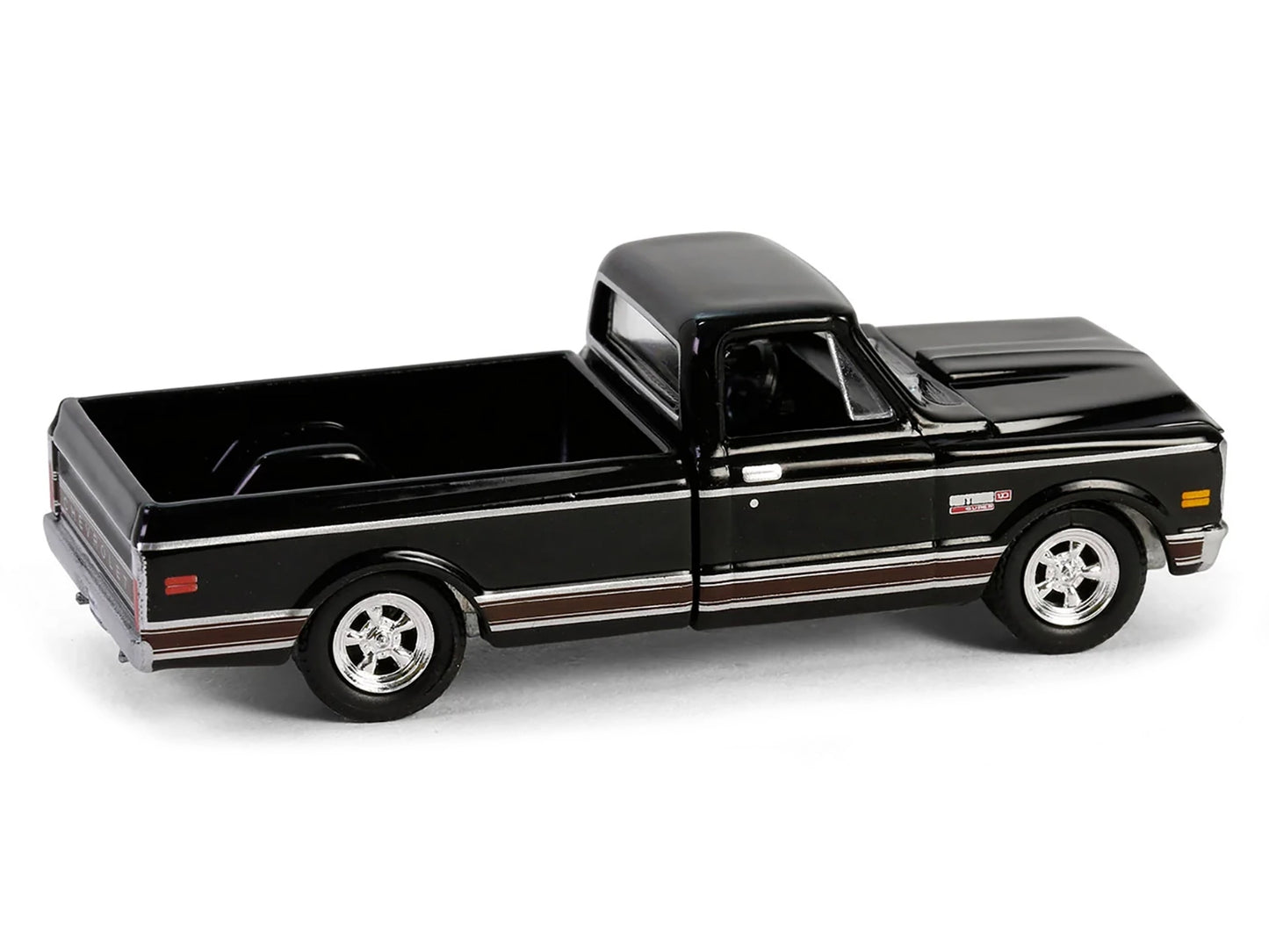 1972 Chevrolet Cheyenne C10 Short Bed Pickup Truck Black "Hobby Exclusive" Series 1/64 Diecast Model Car by Greenlight