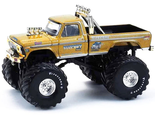 1979 Ford F-250 Monster Truck "Bigfoot #1 50th Anniversary" Gold Metallic "Hobby Exclusive" Series 1/64 Diecast Model Car by Greenlight