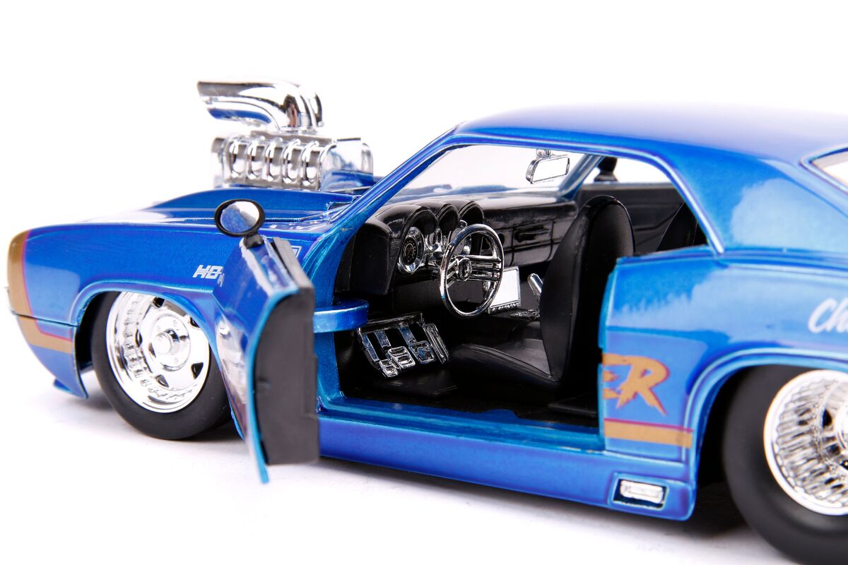 1969 Chevrolet Camaro "Earthshaker" Candy Blue with Gold Stripe "Bigtime Muscle" 1/24 Diecast Model Car by Jada