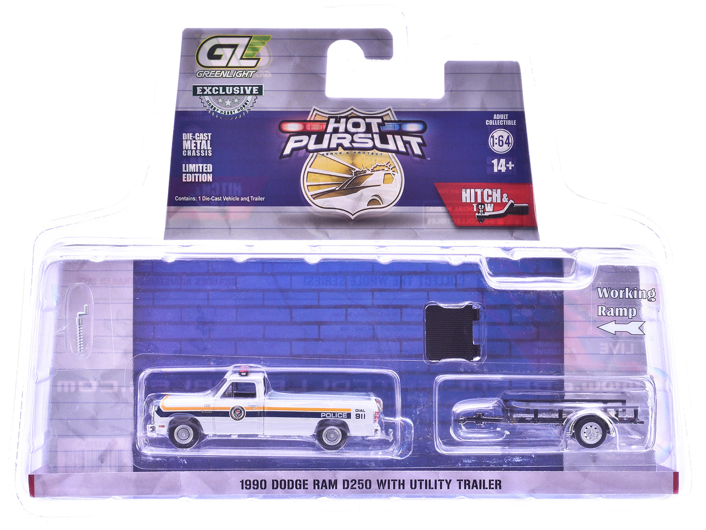 "Hot Pursuit Hitch & Tow" Series 1 Set of 3 pieces 1/64 Diecast Model Cars by Greenlight