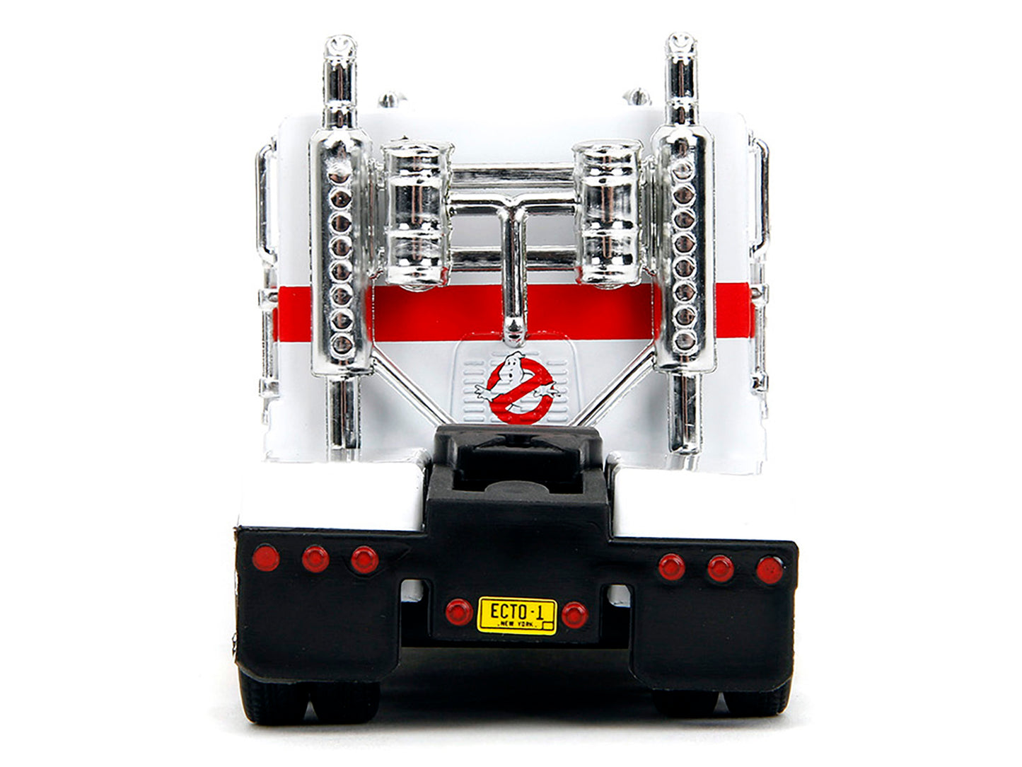 G1 Autobot Optimus Prime Truck White with Robot on Chassis from "Transformers" TV Series - "Ghostbusters" (1984) Movie Crossover "Hollywood Rides" Series Diecast Model by Jada
