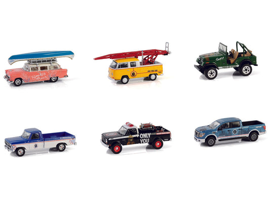"Smokey Bear" Set of 6 Cars Series 4 1/64 Diecast Model Cars by Greenlight