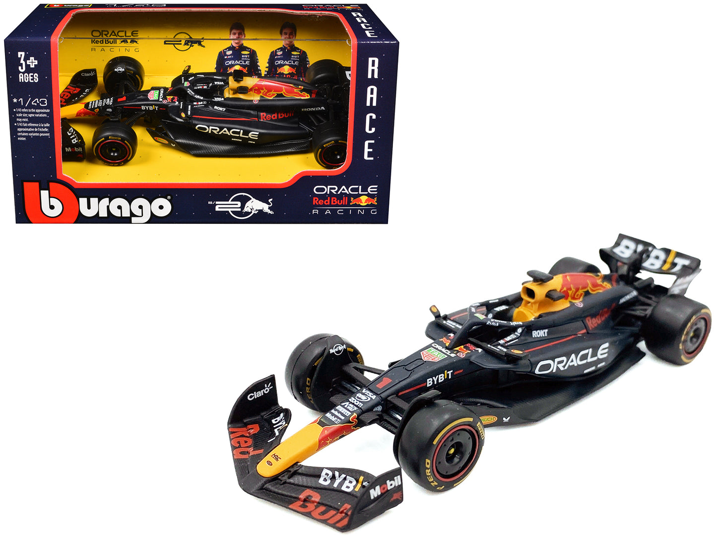 Red Bull Racing RB20 #1 Max Verstappen "Oracle" Formula One F1 World Championship (2024) "Race" Series 1/43 Diecast Model Car by Bburago