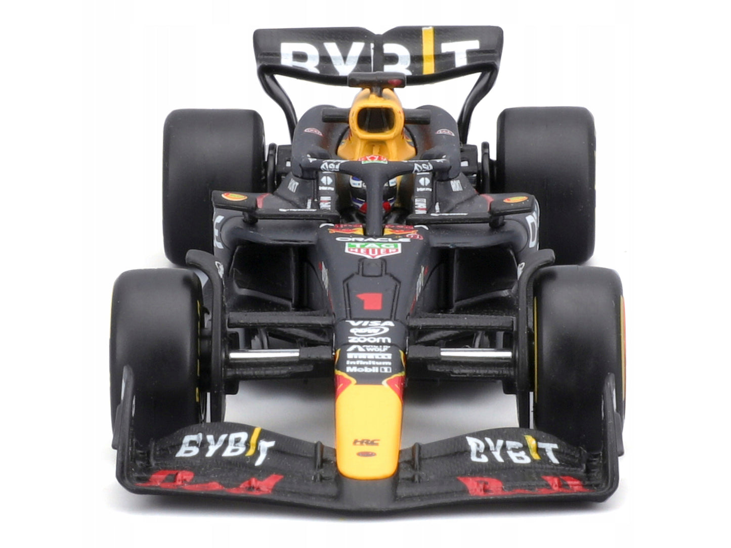 Red Bull Racing RB20 #1 Max Verstappen "Oracle" Formula One F1 World Championship (2024) with Driver Figure and Display Case "Race" Series 1/43 Diecast Model Car by Bburago