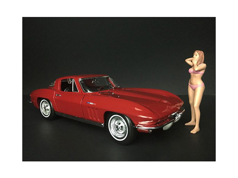 March Bikini Calendar Girl Figure for 1/24 Scale Models by American Diorama