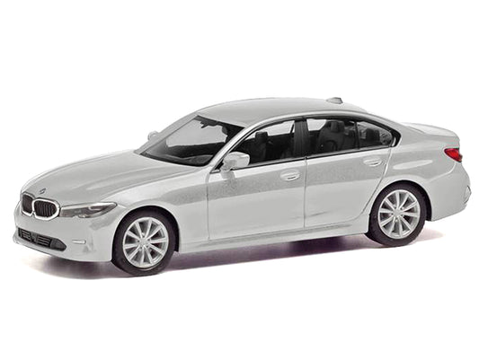BMW 3 Series Silver Metallic 1/87 (HO) Plastic Model Car by Promotex
