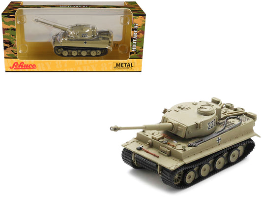 Panzerkampfwagen VI Tiger Tank #222 Light Brown "German Army" 1/87 (HO) Diecast Model Car by Schuco