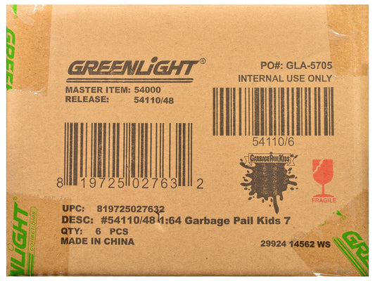 "Garbage Pail Kids" Set of 6 pieces Series 7 1/64 Diecast Models by Greenlight